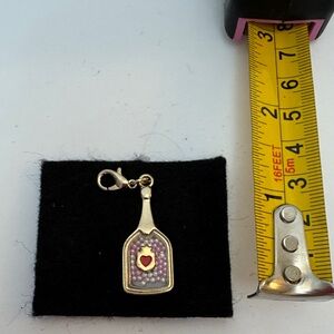 Gold and Pink Champagne Bottle Charm